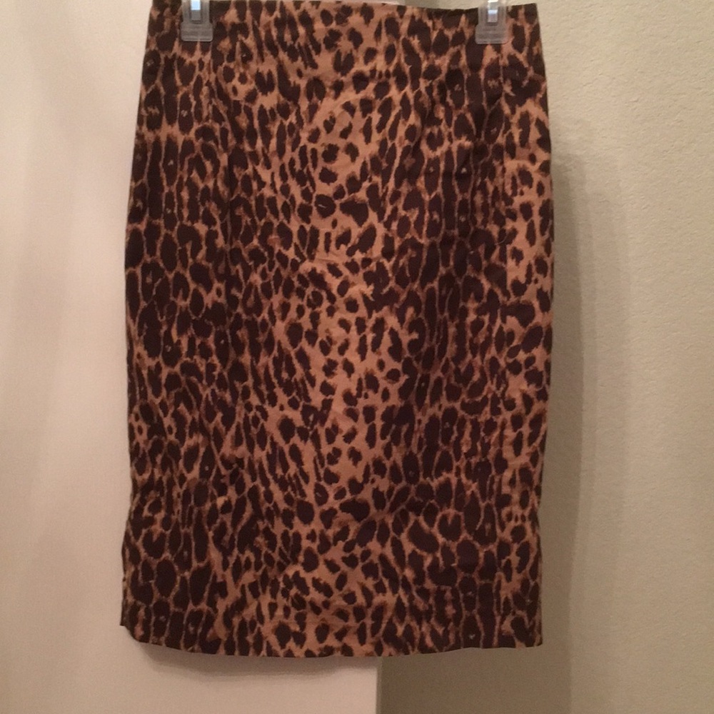 Leopard print pencil skirt Express Sz 4